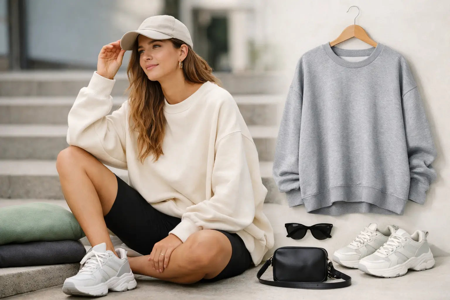 How to Wear Oversized Sweatshirts Now
