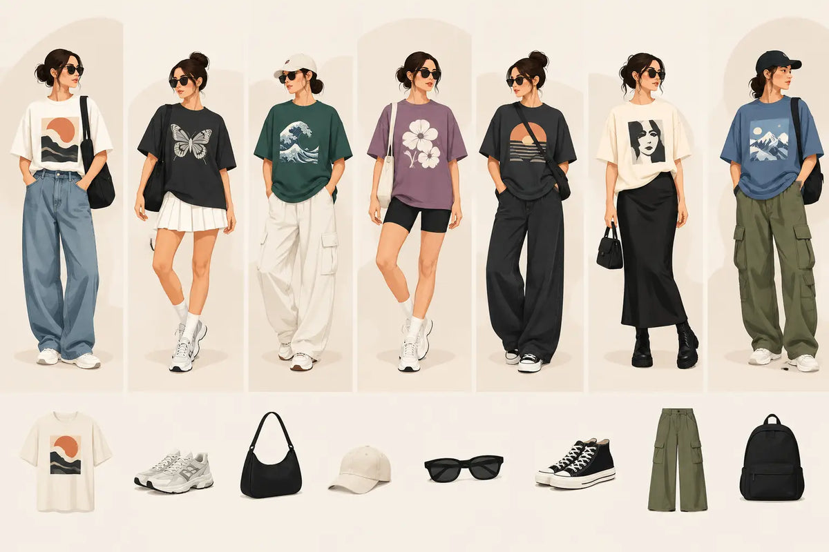 How to Style Oversized Graphic Tees in 7 Ways