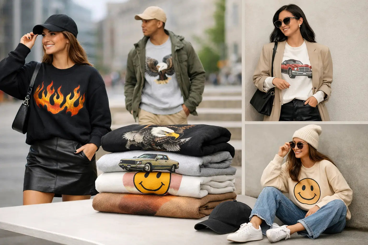 Guide to Graphic Sweatshirt Styling in 7 Looks