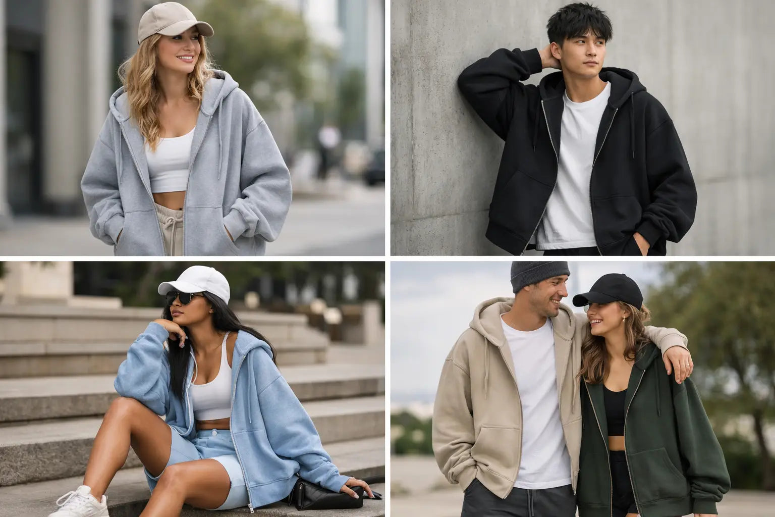 9 Oversized Zip Hoodie Outfits to Copy