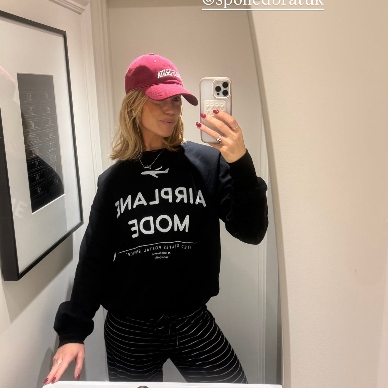 Effortlessly Cool Streetwear: Chloe Meadows in The Laundry Room Airplane Mode Sweater - Spoiled Brat 