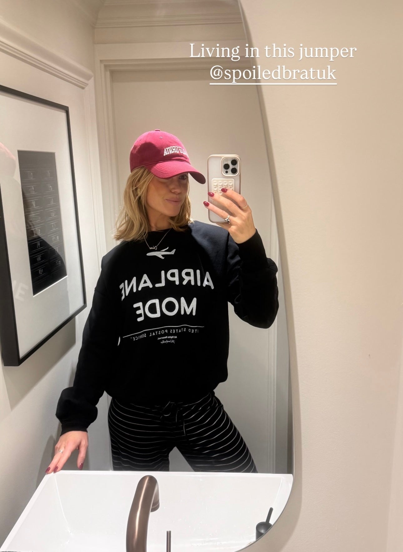 Effortlessly Cool Streetwear: Chloe Meadows in The Laundry Room Airplane Mode Sweater - Spoiled Brat 