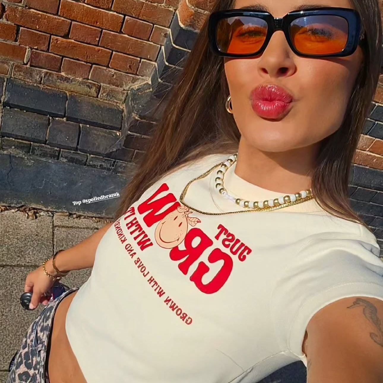 Fashion Blogger Alex wears our Samii Ryan x Smileyworld Tee - Spoiled Brat 