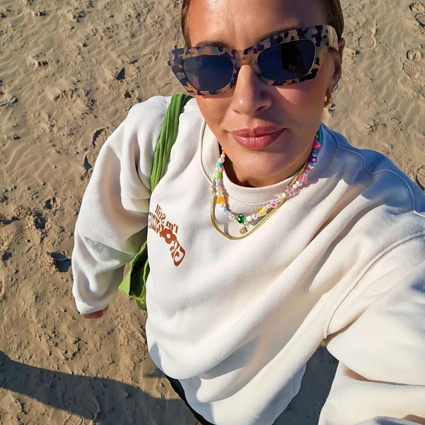 Alex in Colour features The Mayfair Group sweater 