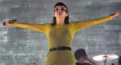 Lauren Mayberry CHVRCHES Wears our New Girl Order Maxi Dress - Spoiled Brat 