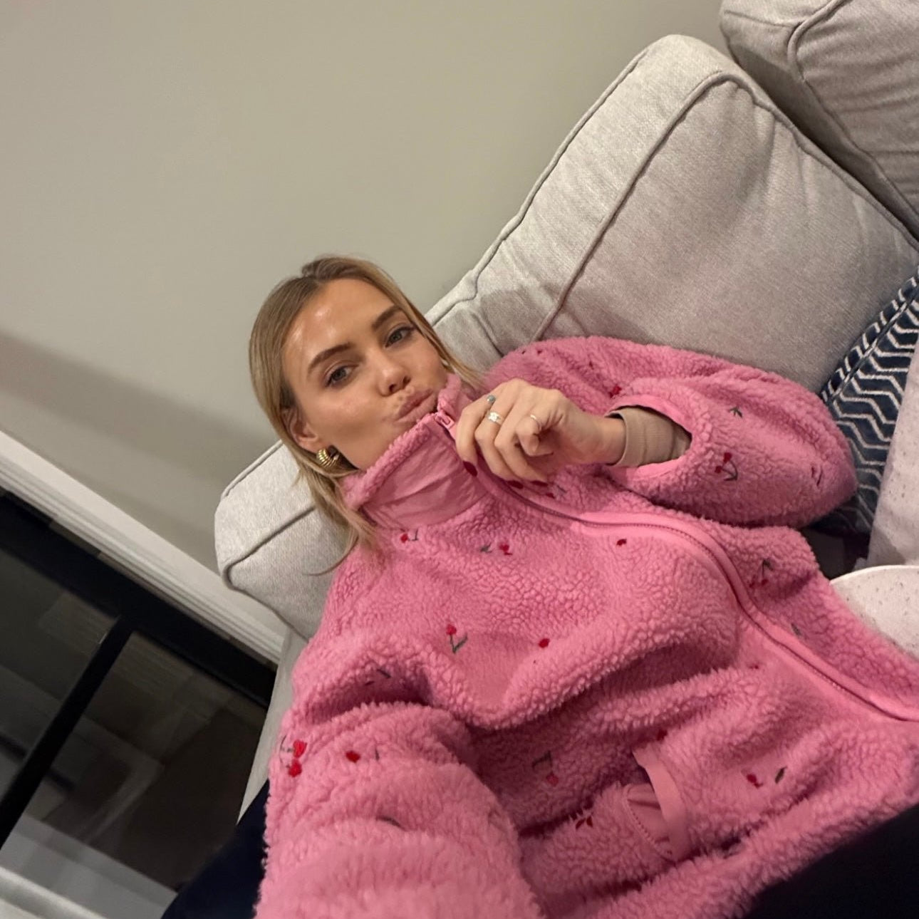 TOWIES Chloe Meadows wears Beach Riot Fleece - Spoiled Brat 