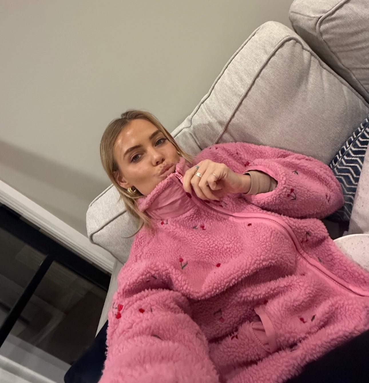 TOWIES Chloe Meadows wears Beach Riot Fleece - Spoiled Brat 