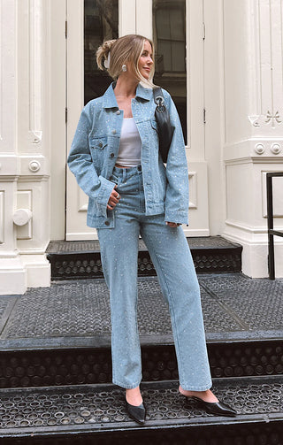 Shop Womens Embellished Crystal Jeans Online - Embellished Jeans & Denim