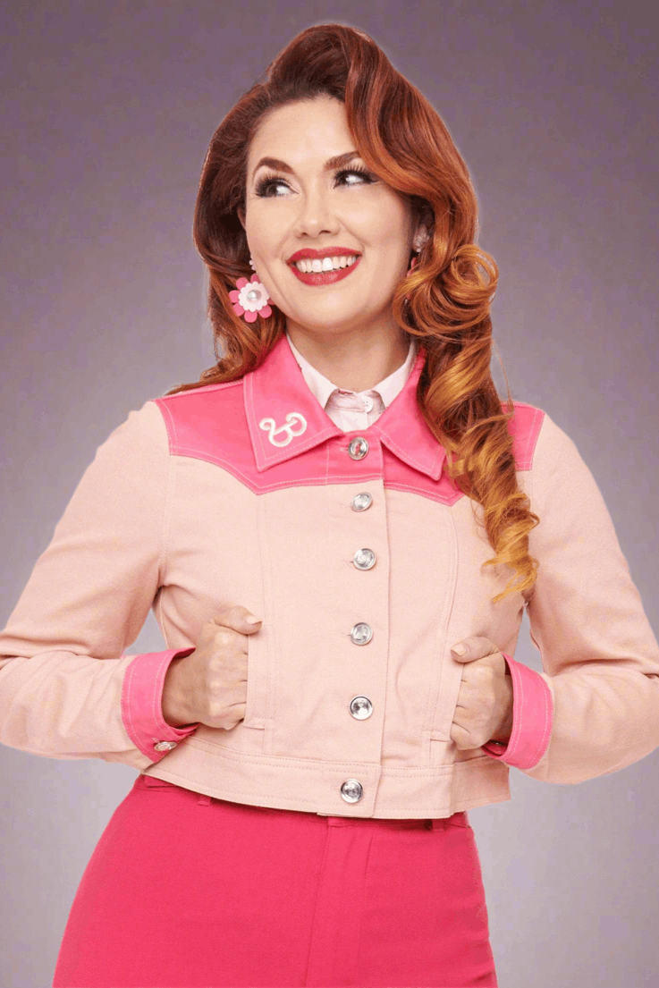 Barbie X Unique Vintage Pink Barbie Denim Western Jacket Denim Jackets by Unique Vintage as seen on celebrities
