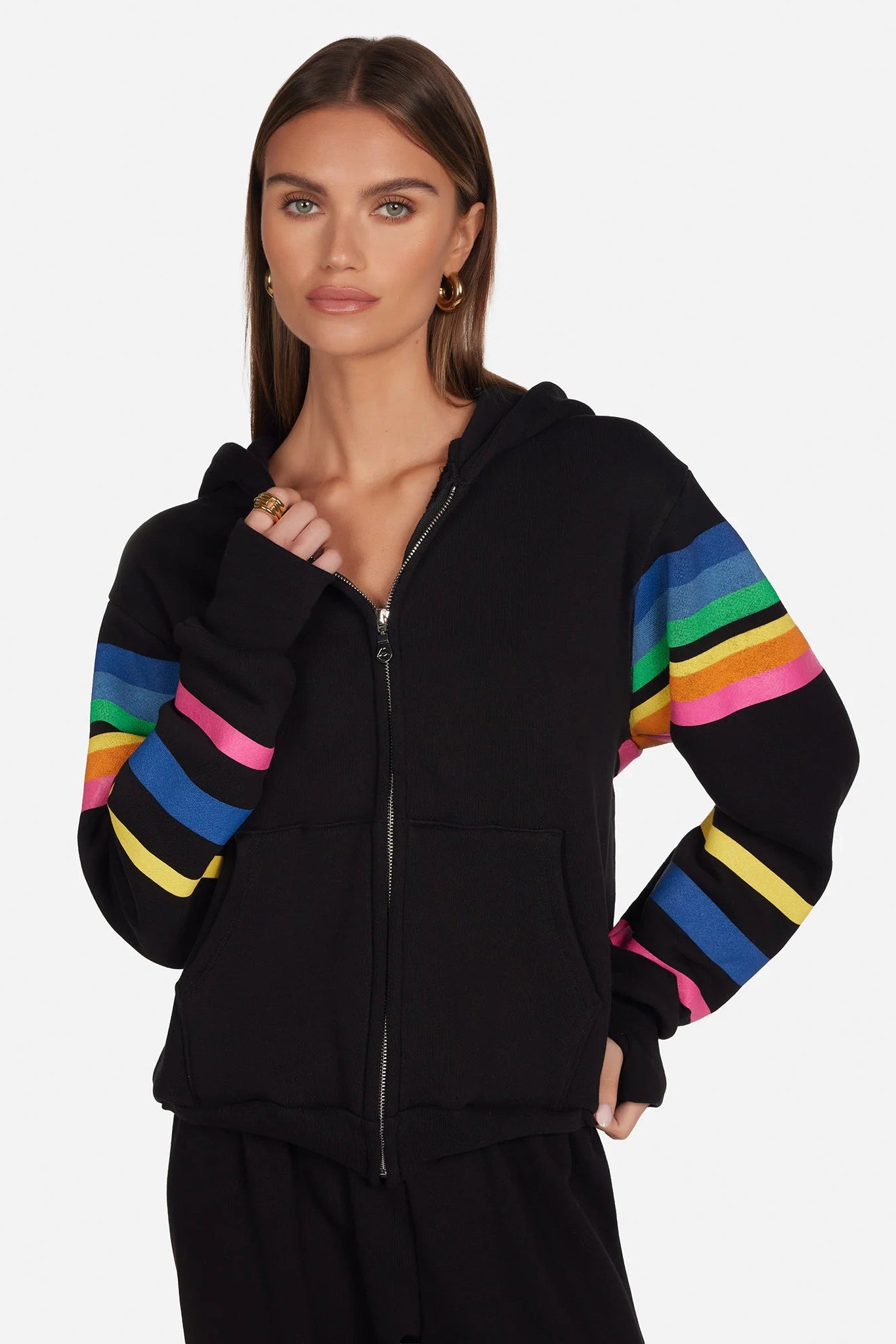 Lauren Moshi Hezly Butterfly Stripes Hoodie