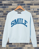 Junk Food Womens Smile Vintage Raglan Pullover T-Shirt by Junk Food as seen on celebrities