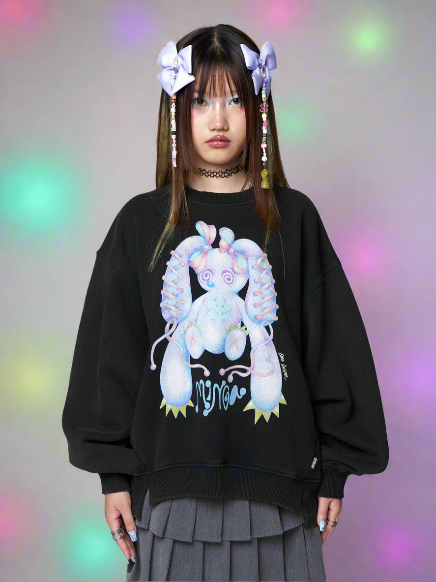 Shop Minga London Minga London x Ema Gaspar Bunny Graphic Sweatshirt online at Spoiled Brat