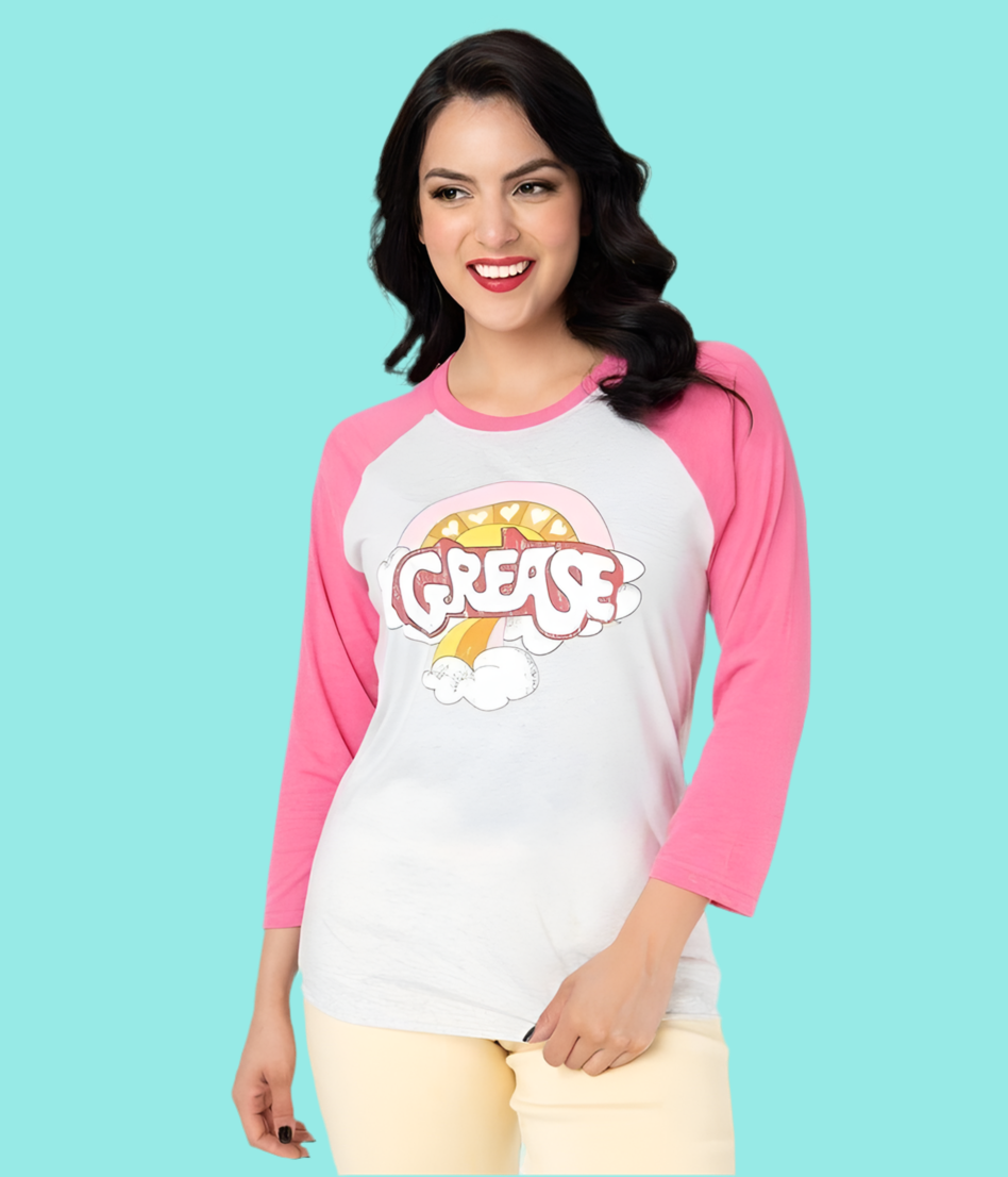 Shop Unique Vintage Grease x Unique Vintage Retro Movie Logo Unisex Tee online at Spoiled Brat