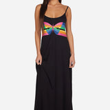 Lauren Moshi Berna Butterfly Stripes Maxi Dress
