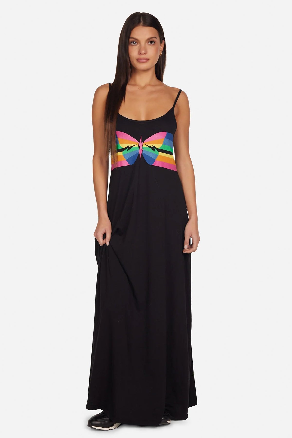 Berna Butterfly Stripes Maxi Dress