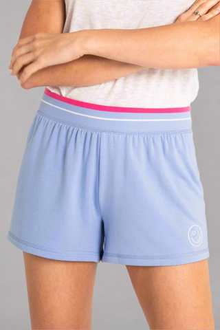 PJ Salvage Choose Happy Blue PJ Shorts