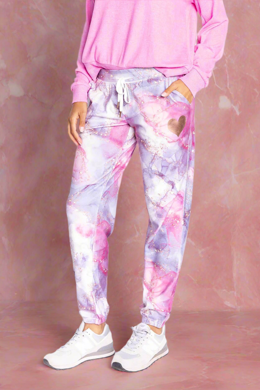 Shop PJ Salvage PJ Salvage Marble Mayhem Sweatpants online at Spoiled Brat