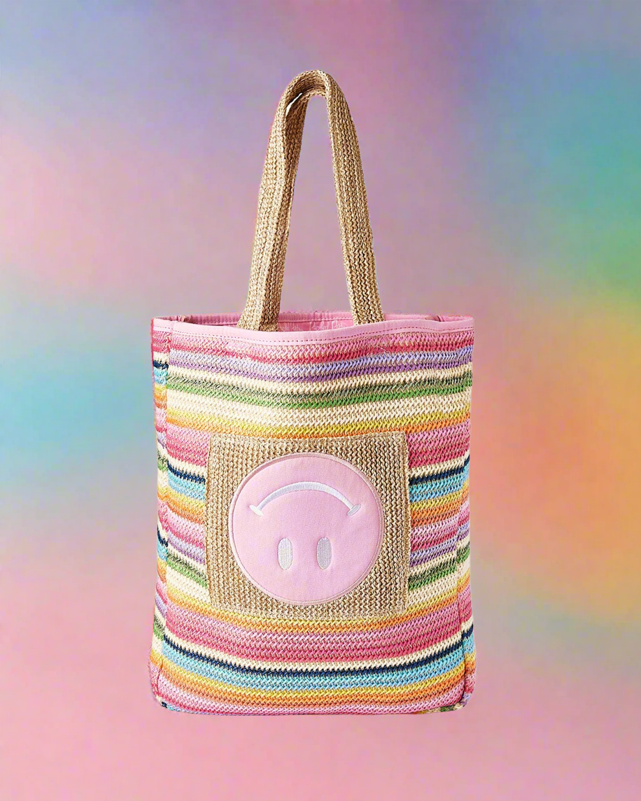 Shop Packed Party Packed Party Bring on The Fun Woven Rainbow Tote Bag online at Spoiled Brat