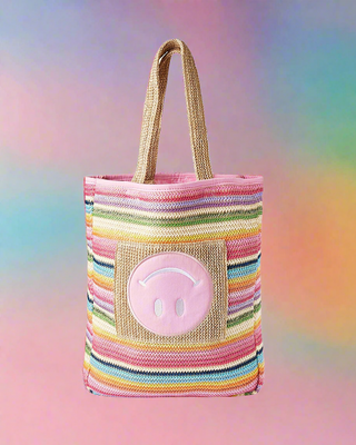 Packed Party Bring on The Fun Woven Rainbow Tote Bag