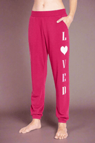 PJ Salvage Feeling Loved Sweatpants Jogger Bottoms by PJ Salvage as seen on celebrities