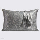 Kitsch & Mickey and Minnie Satin Pillowcase Standard Mickey Magic - Charcoal Pillow by Kitsch as seen on celebrities