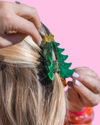 Packed Party Christmas Tree Claw Hair Clip