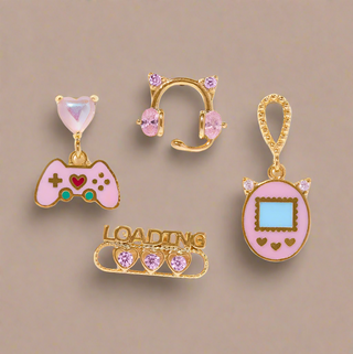 Girls Crew Gamer Gal Earring Stud Set