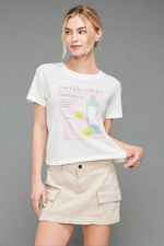 Shop Wildfox Wildfox Gin Gimlet Charlie Crop Tee online at Spoiled Brat