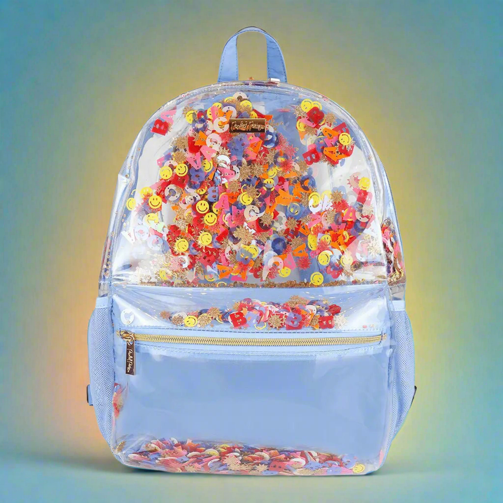 Shop Packed Party Packed Party Little Letters Confetti Clear Backpack online at Spoiled Brat