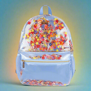 Packed Party Little Letters Confetti Clear Backpack