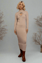 Daisy Street Cream Heart Cutout Midaxi Dress Maxi Dress by Daisy Street as seen on celebrities