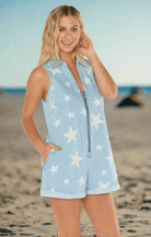 Show Me Your Mumu Reno Star Denim Romper Suit Romper by Show Me Your Mumu as seen on celebrities