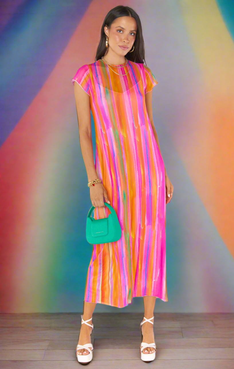 Shop Show Me Your Mumu Show Me Your Mumu Molly Rainbow Midi Dress online at Spoiled Brat