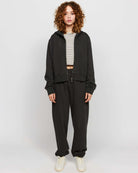 Samii Ryan Black Stone Wash Sweatpants Jogger Bottoms by Samii Ryan as seen on celebrities