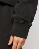 Samii Ryan Black Stone Wash Zip-Up Hoodie Hooded Sweatshirt by Samii Ryan as seen on celebrities