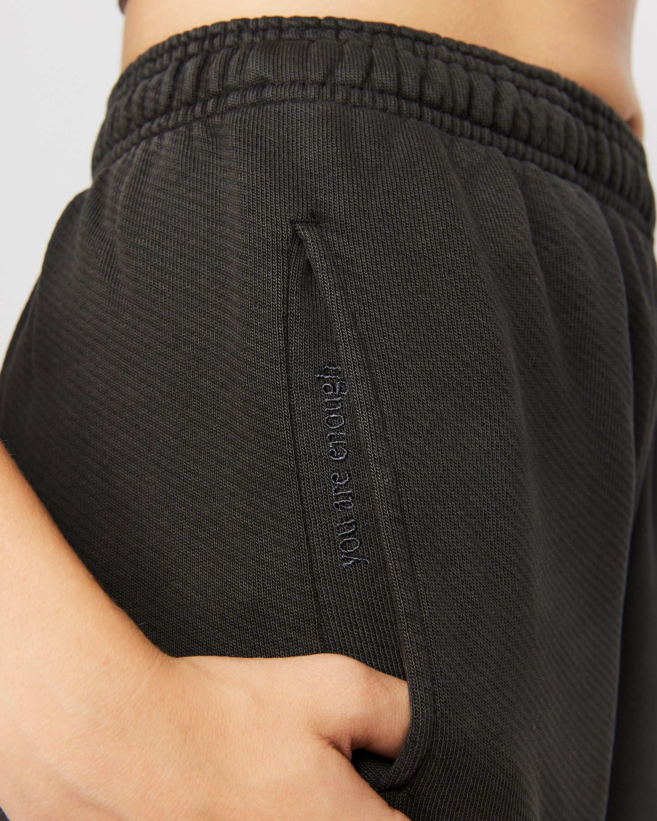 Samii Ryan Black Stone Wash Sweatpants Jogger Bottoms by Samii Ryan as seen on celebrities