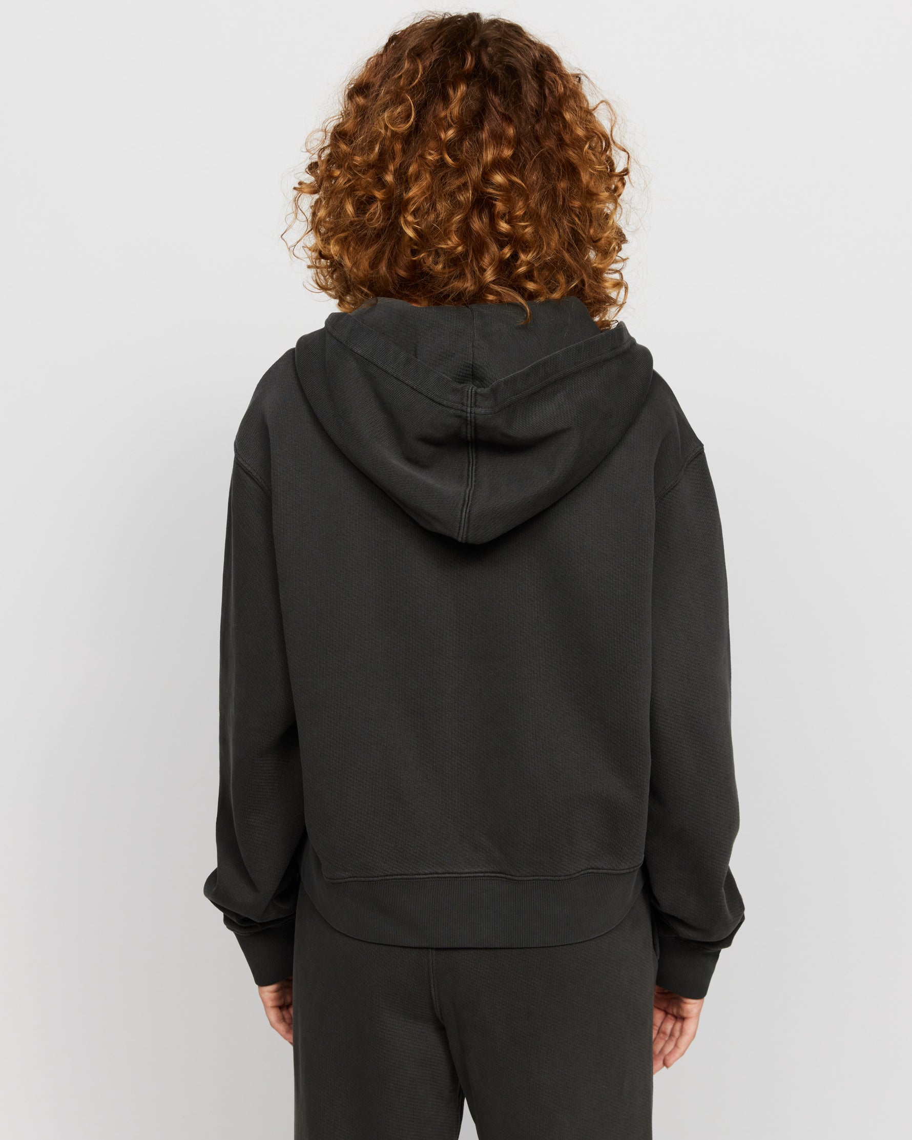 Shop Samii Ryan Samii Ryan Black Stone Wash Zip-Up Hoodie online at Spoiled Brat