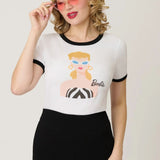Barbie™ x Unique Vintage Barbie Icon Graphic Ringer Tee