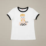 Barbie™ x Unique Vintage Barbie Icon Graphic Ringer Tee