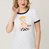 Barbie™ x Unique Vintage Barbie Icon Graphic Ringer Tee