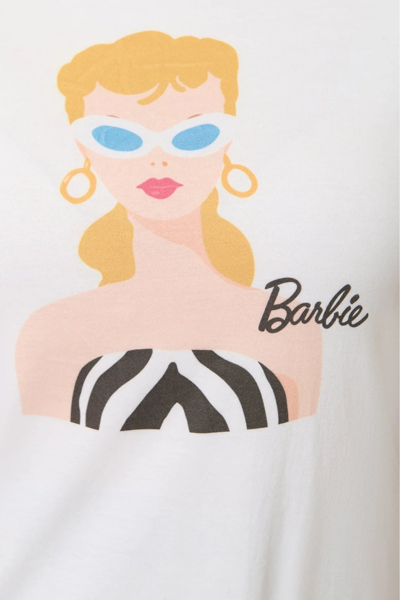 Barbie™ x Unique Vintage Barbie Icon Graphic Ringer Tee as seen on Sarah Jayne Dunn - Spoiled Brat