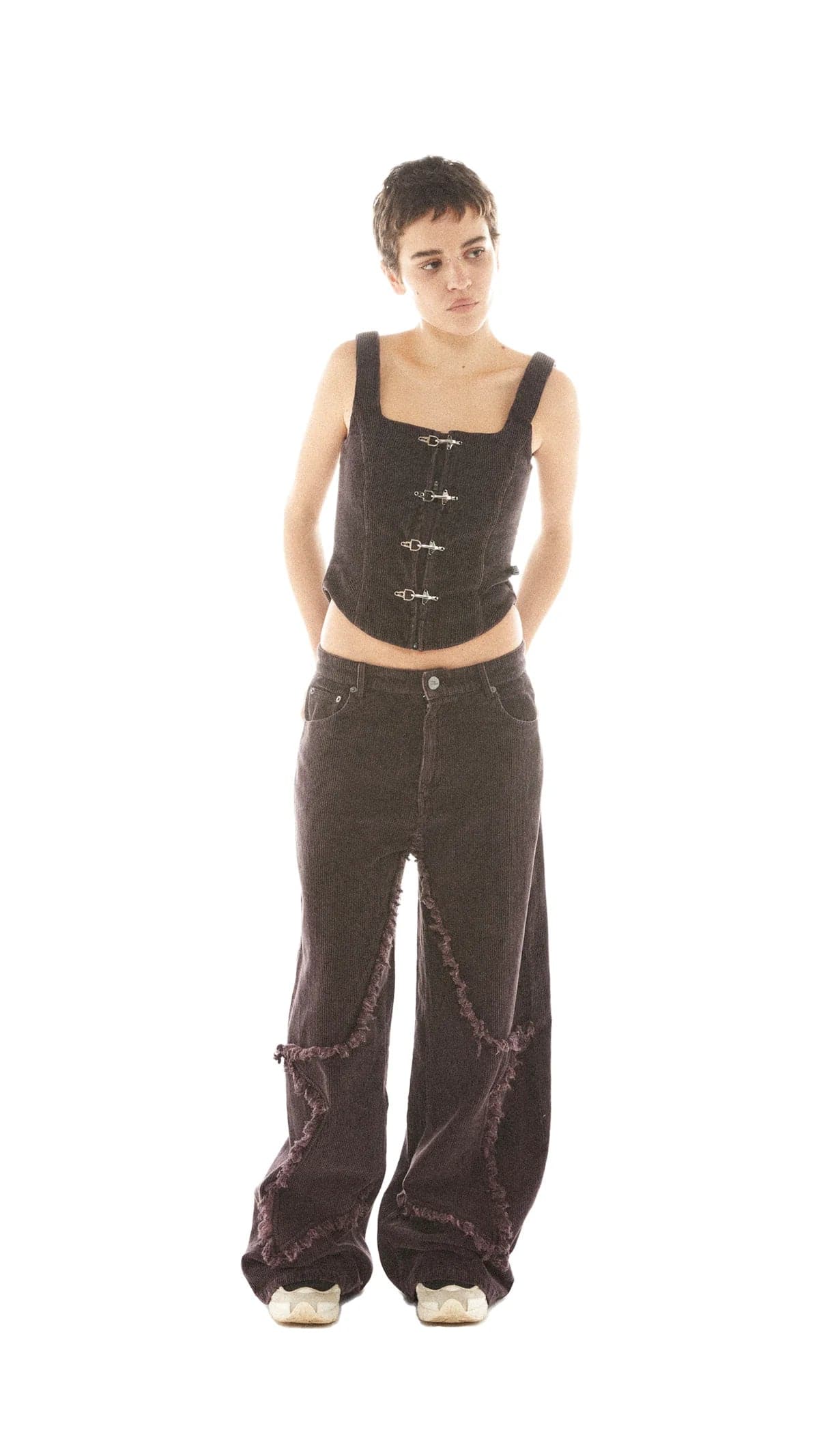 Shop Basic Pleasure Mode Basic Pleasure Mode Hot Chocolate Corset Top online at Spoiled Brat