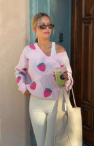 Beach Riot Joey Strawberry Sweatshirt Jumper by Beach Riot as seen on celebrities