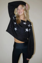 Beach Riot Ava Silver Star Sweater as seen on Malin Andersson Sweater by Beach Riot as seen on celebrities