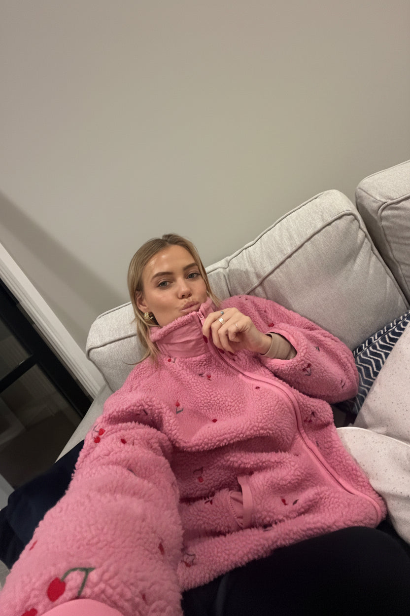 Beach Riot Bennie Fleece Jacket as seen in Chloe Meadows 