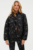 Beach Riot Kris Convertible Shooting Stars Puffer Jacket Jacket by Beach Riot as seen on celebrities