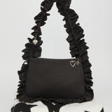 Baggy London Black Canvas Baguette Bag