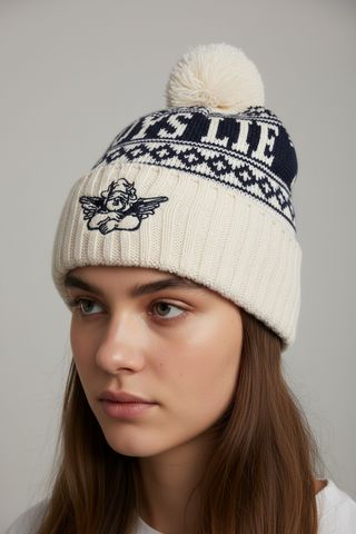 Boys Lie Girl Cabin Fever Pom Pop Beanie