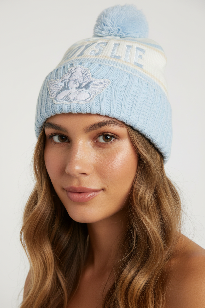 Boys Lie Girl Next Door Pom Pop Beanie