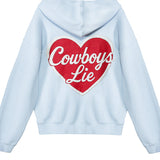 Boys Lie Cowboys Lie Racer Hoodie